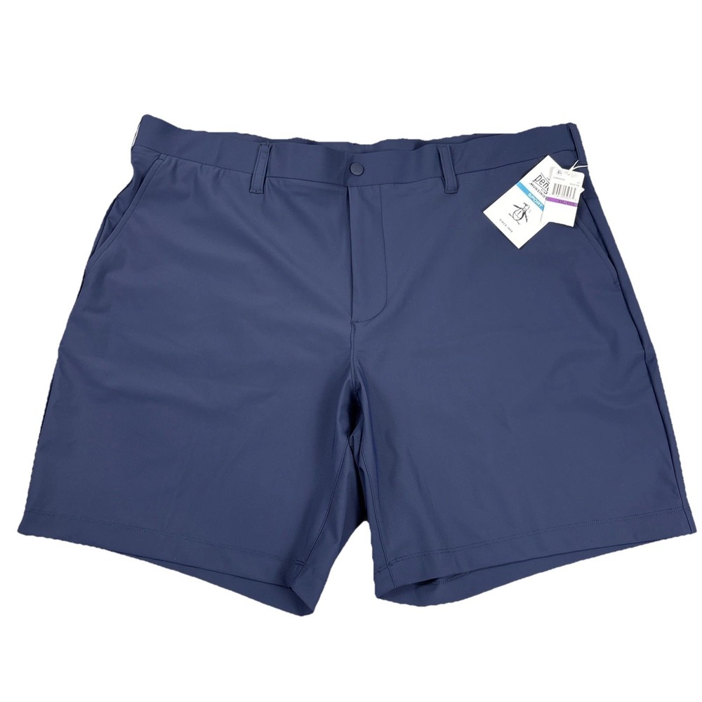 Original Penguin Shorts Mens‎ XXL Blue Sport Golf Performance Stretch Wicking